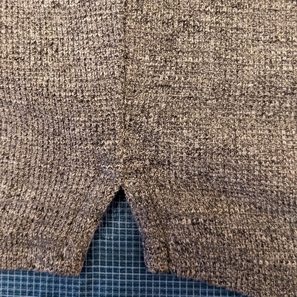 *George Men's Thermal Long Sleeved Shirt Grey 1/4 Button Pullover Large - Picture 5 of 8